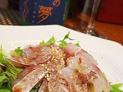 おうち居酒屋、鯛の中華風カルパッチョ